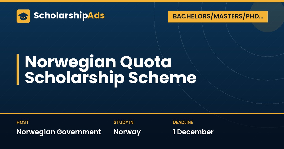 Norwegian Quota Scholarship Scheme for Developing Countries
