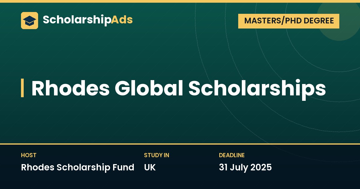 Rhodes Global Scholarships