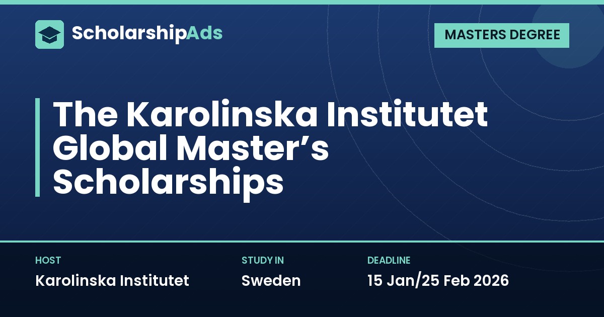 The Karolinska Institutet Global Master’s Scholarships