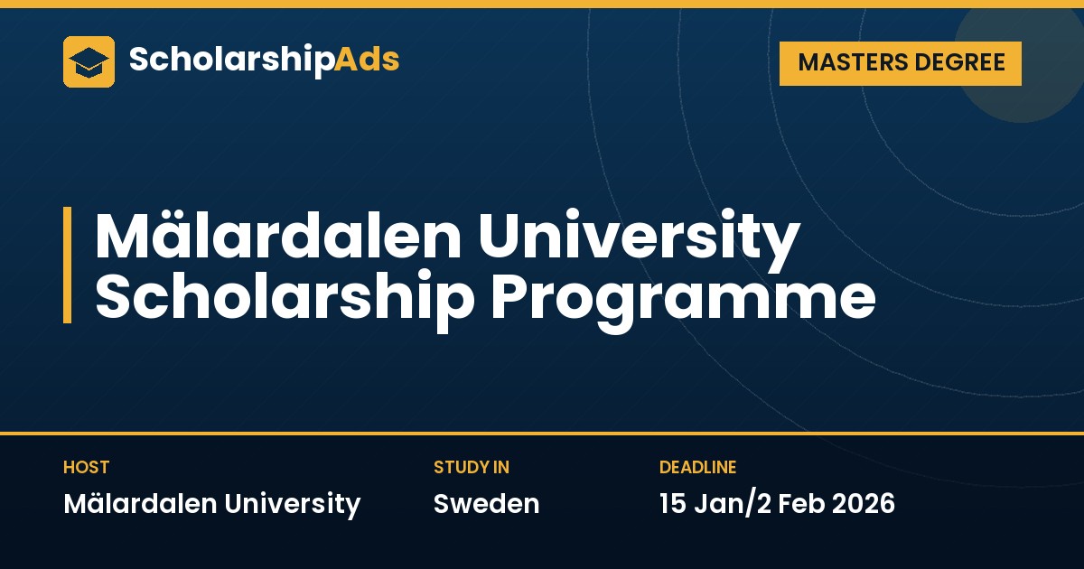 Mälardalen University Scholarship Programme