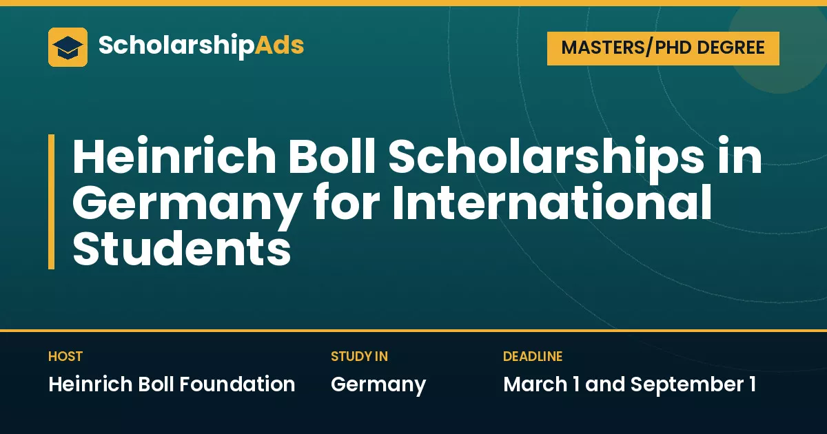 Heinrich Boll Scholarships in Germany for International Students
