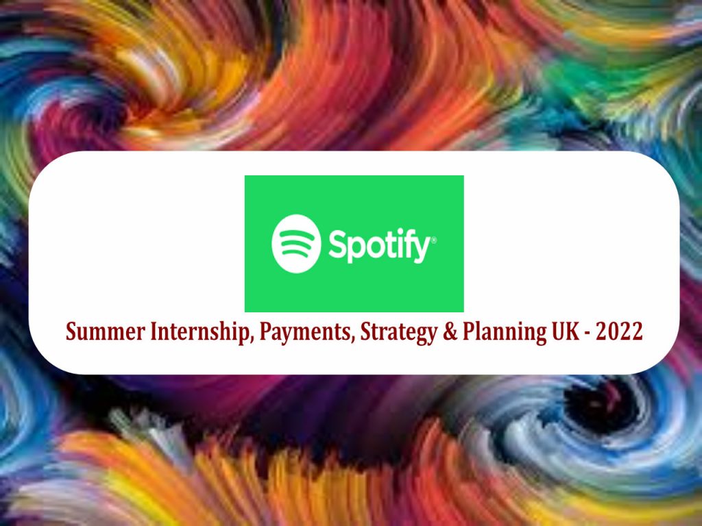 Summer Internship, Payments, Strategy & Planning UK 2022