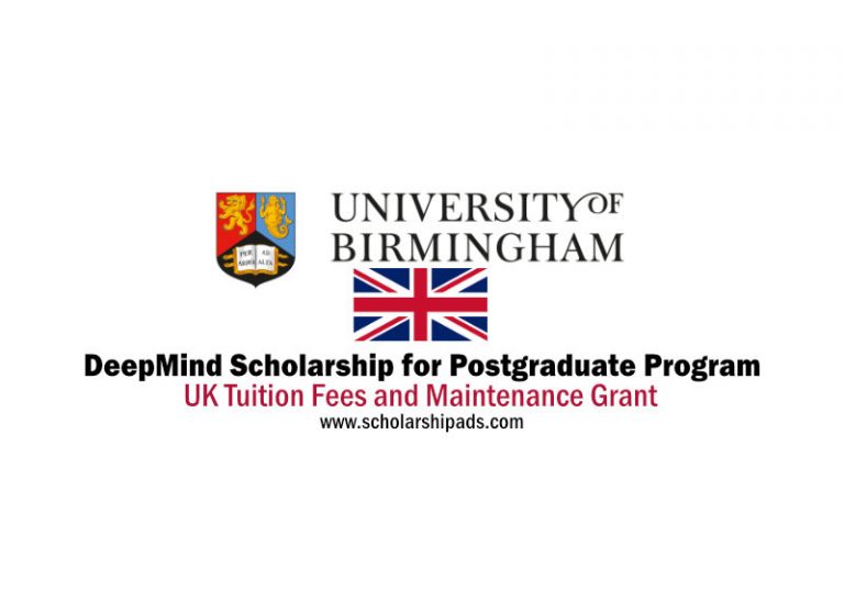 Deepmind Scholarship For Postgraduate Program University Of Birmingham Uk 20222023