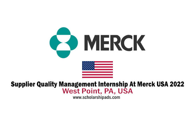 Supplier Quality Management Internship At Merck USA 2022